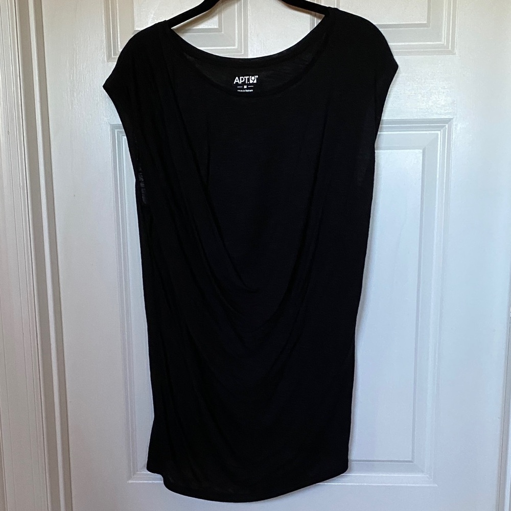 Apt. 9 Classic Black Drape Top